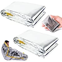 Los mejores  - Saco de Emergencia Dormir-Supervivencia Bivvy Manta- Impermeable Aislamiento Térmico Albergue-Ligero y Reutilizable para…